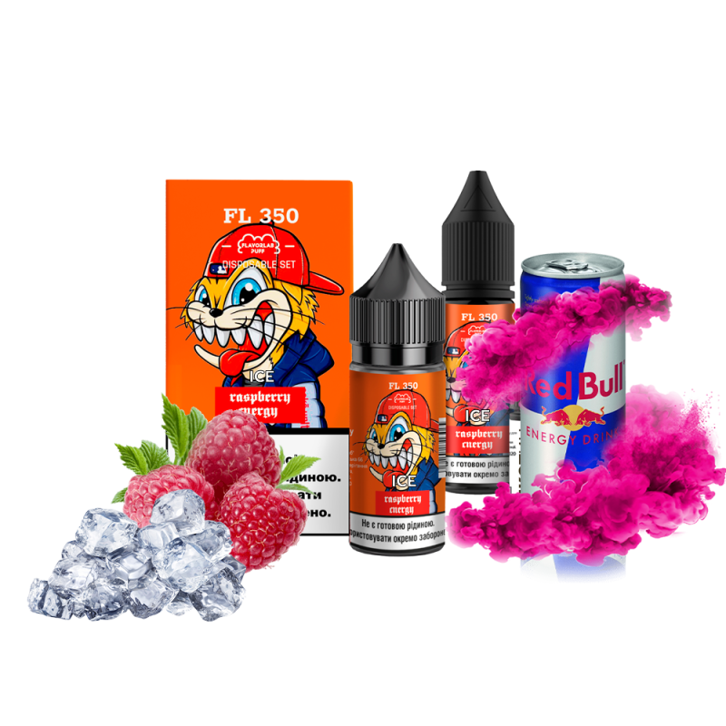 Набор для самозамеса Flavorlab FL350 Ice Raspberry energy (Малиновый энергетик лёд, 50 мг, 30 мл)