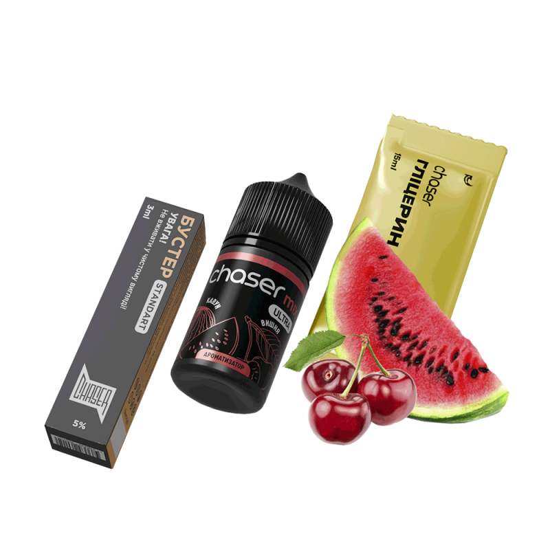 Набор для самозамеса Chaser Mix Cherry Watermelon (Вишня Арбуз, 50 мг, 30 мл)