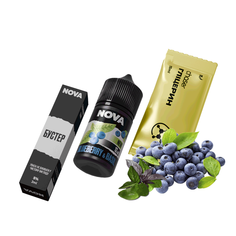 Набор для самозамеса Chaser Nova Blueberry&Basil Ultra (Черника Базилик, 50 мг, 30 мл)