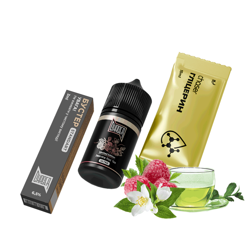 Набор для самозамеса Chaser Black Jasmine Raz Tea Ultra (Жасмин Малина Чай, 65 мг, 30 мл)