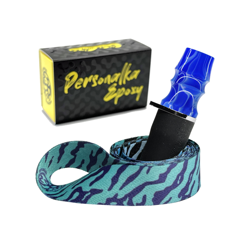 Персональный мундштук Personalka Epoxy Sakura (Синий с белым)