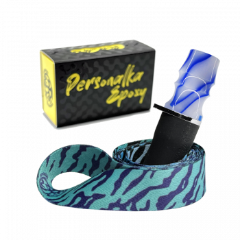 Персональный мундштук Personalka Epoxy Sakura (Белый с синим)