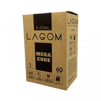 Ореховый уголь для кальяна Lagom (1 кг, 60 шт, р25x30)