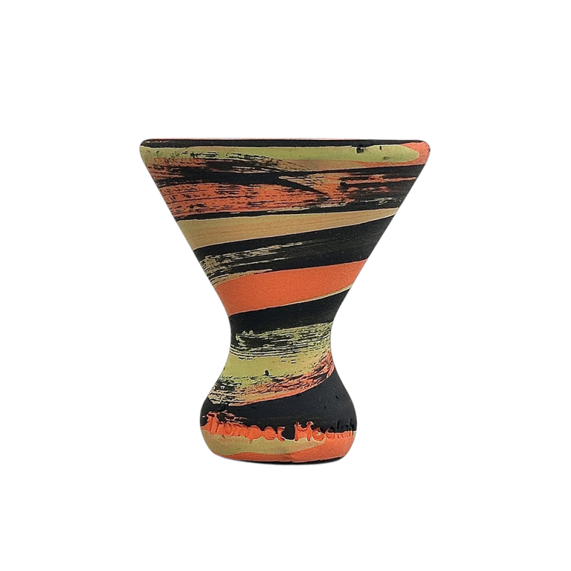 Глиняная чаша Trumpet Bell Оранжево-чёрная