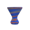 Глиняная чаша Trumpet Bell Сине-оранжевая