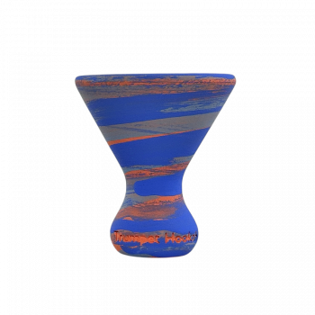 Глиняная чаша Trumpet Bell Сине-оранжевая