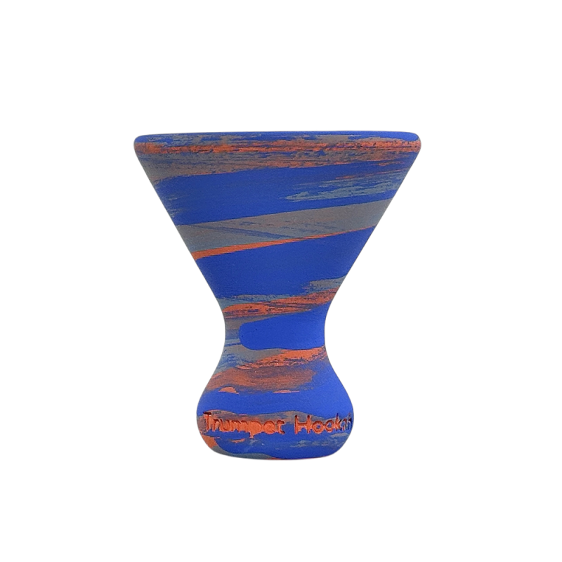 Глиняная чаша Trumpet Bell Сине-оранжевая