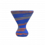 Глиняная чаша Trumpet Bell Сине-оранжевая