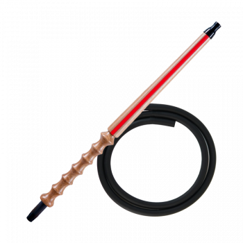 Мундштук для кальяна из дерева Karma Hookah Line Red + шланг Soft Touch (Красный)