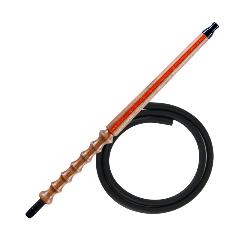 Мундштук для кальяна из дерева Karma Hookah Line Orange + шланг Soft Touch (Оранжевый)