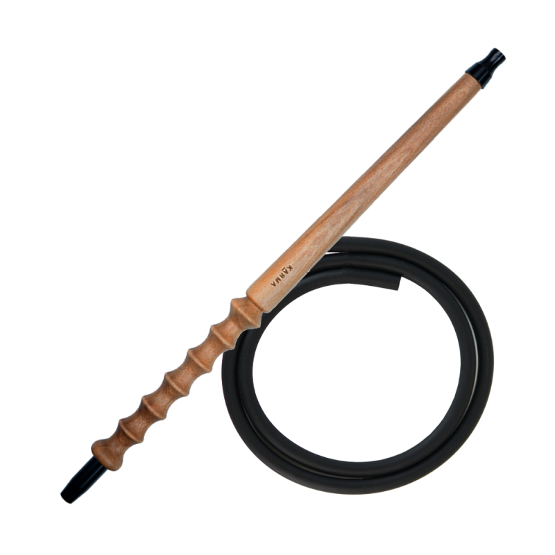 Мундштук для кальяна из дерева Karma Hookah Walnut + шланг Soft Touch (Коричневый)