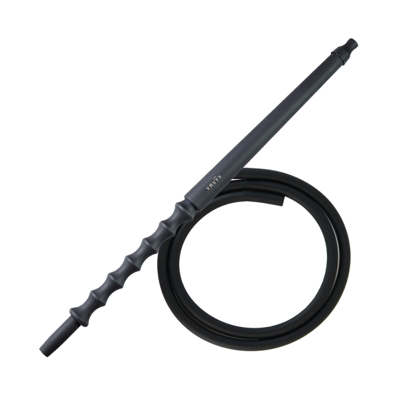Мундштук для кальяна из дерева Karma Hookah Black Matte + шланг Soft Touch (Чёрный матовый)