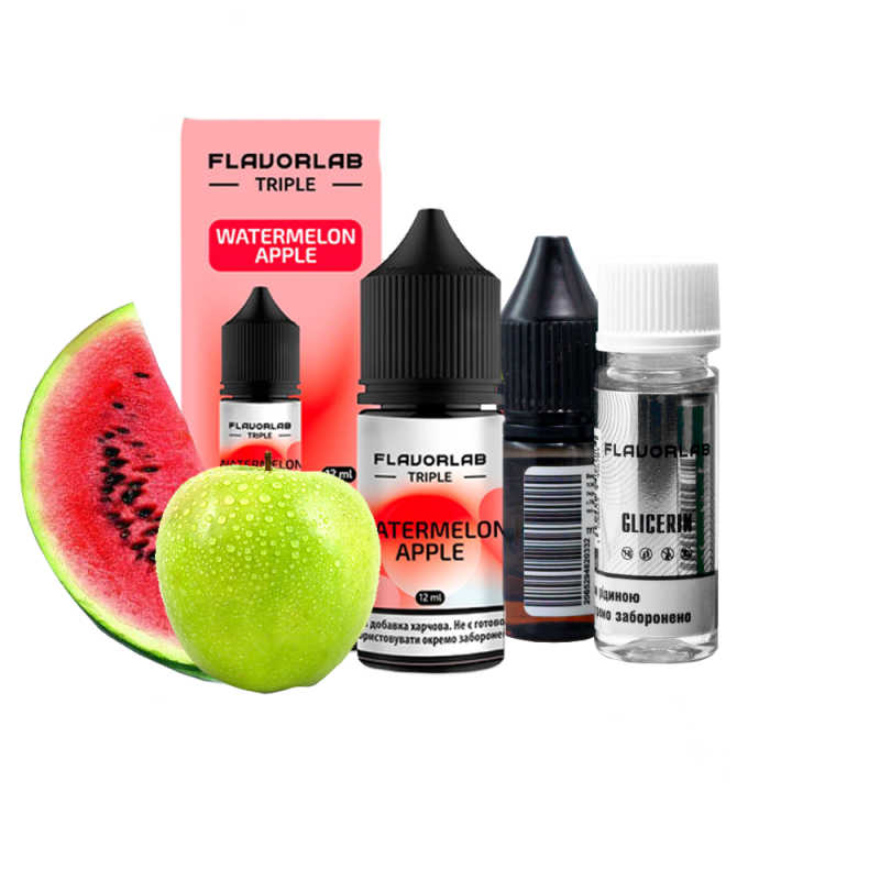 Набор для самозамеса Flavorlab Triple Strong Watermelon Apple (Арбуз Яблоко, 65 мг, 30 мл)