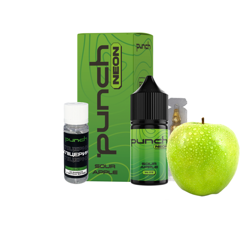 Набор для самозамеса Punch Neon Sour Apple (Кислое Яблоко, 65 мг, 30 мл)