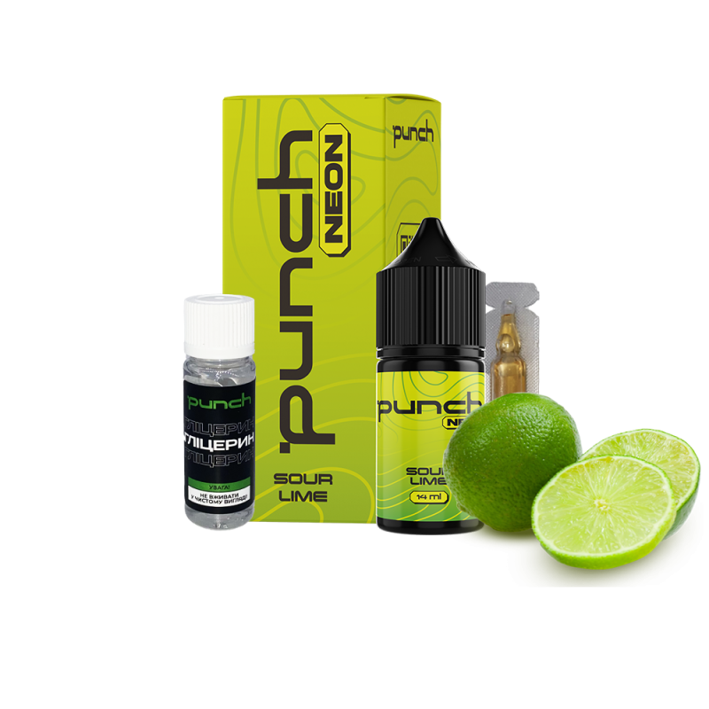 Набор для самозамеса Punch Neon Sour Lime (Кислый Лайм, 65 мг, 30 мл)