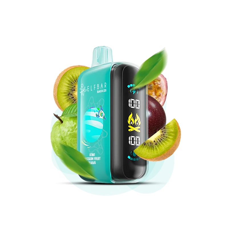 Elf Bar Raya D3 25000 Kiwi Passion Fruit Guava (Киви Маракуйя Гуава) Одноразовый POD