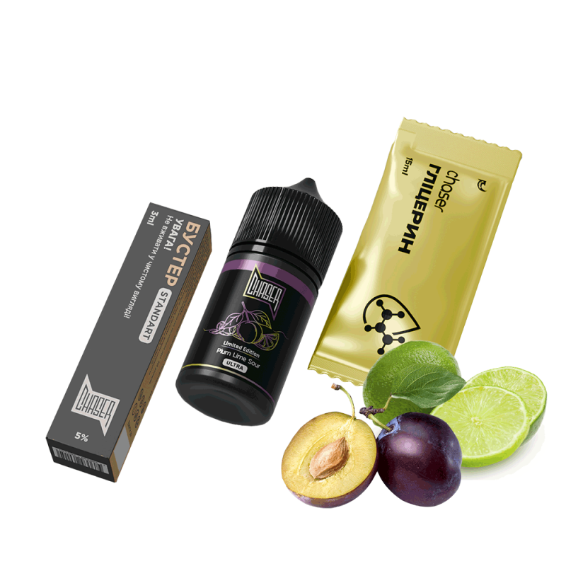 Набор для самозамеса Chaser Black Sour Plum Lime Ultra (Кислая слива, 50 мг, 30 мл)