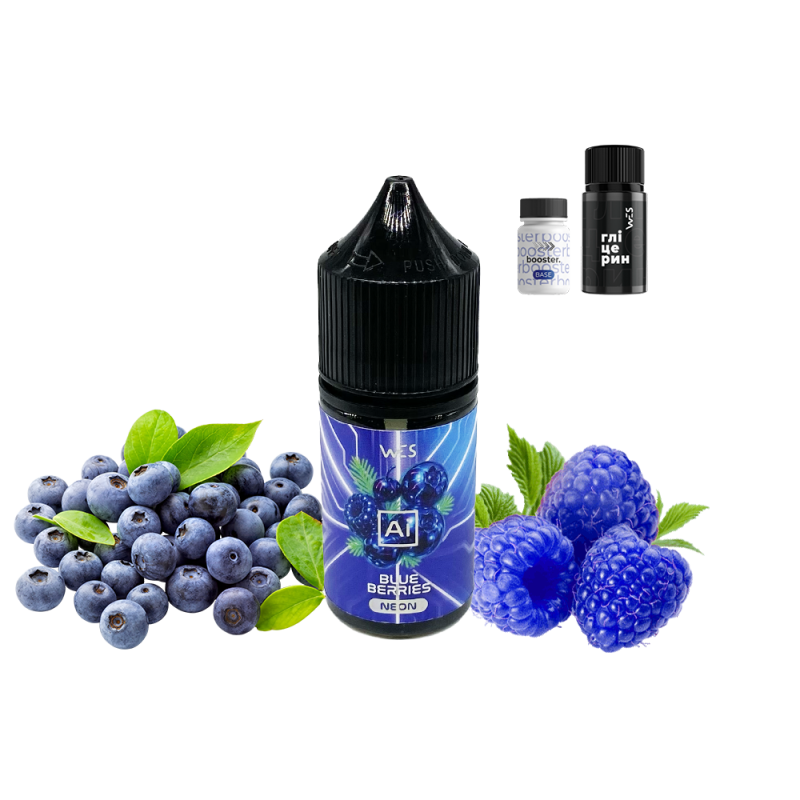 Набор для самозамеса WES Ai NEON Blue Berries (Синие Ягоды, 50 мг, 30 мл)