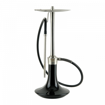 Кальян Oduman Cosmo Black Glass Silver Body (Металлик, полный комплект)