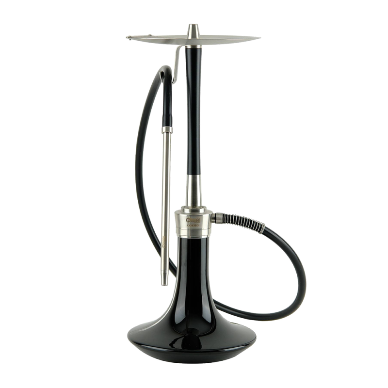 Кальян Oduman Cosmo Black Glass Silver/Black Body (Чёрный, полный комплект)