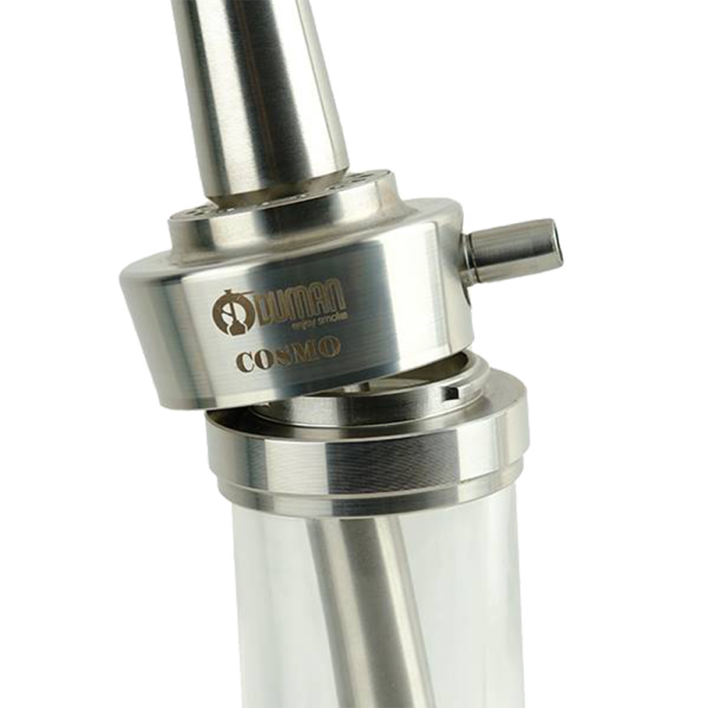 Кальян Oduman Cosmo Black Glass Silver/Black Body (Чёрный, полный комплект)