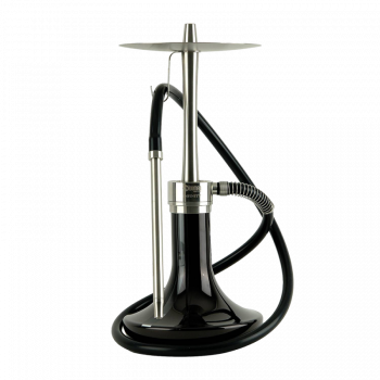 Кальян Oduman Infinity Black Glass Silver Body (Металлик, полный комплект)