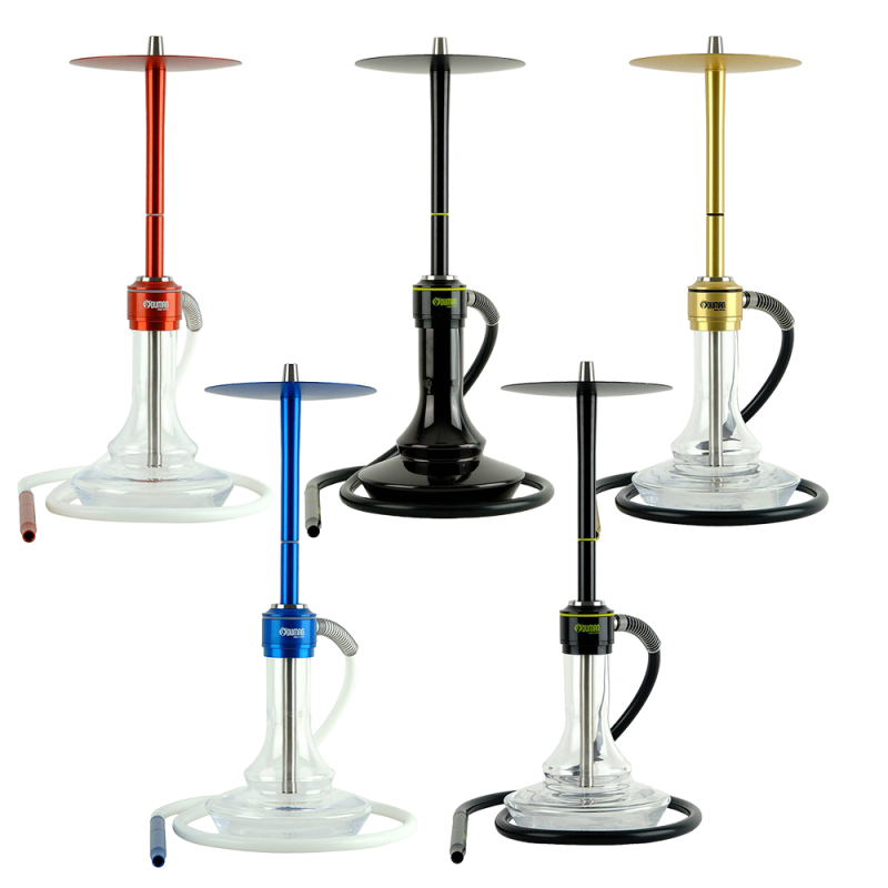 Кальян Oduman Nova Black Glass Black Body (Чёрный, полный комплект)