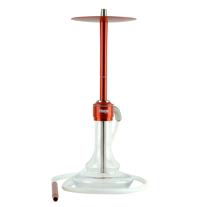 Кальян Oduman Nova Clear Glass Red Body (Красный, полный комплект)