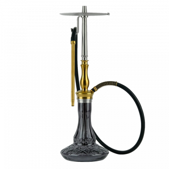 Кальян Oduman Sahra Black Glass Gold Body (Золотистый, полный комплект)