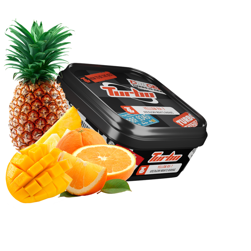 Табак Turbo Yellow RX7 (Апельсин Манго Ананас, 250 г)