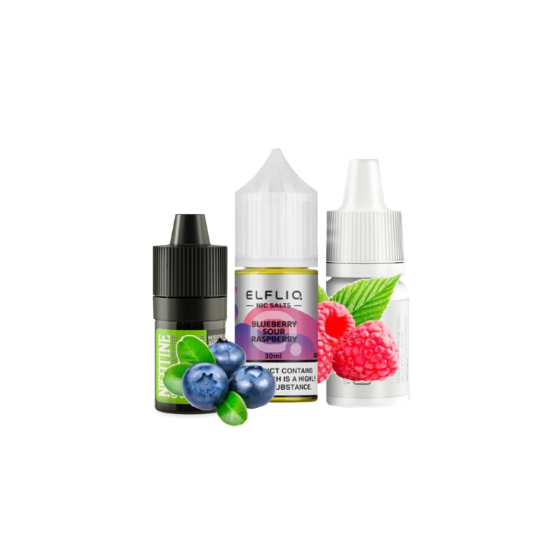 Набор для самозамеса Elfliq Blueberry Sour Raspberry (Черника Кислая малина, 50 мг, 30 мл)