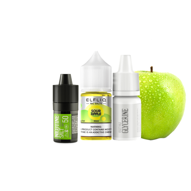 Набор для самозамеса Elfliq Sour Apple (Кислое Яблоко, 50 мг, 30 мл)