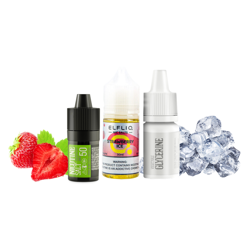 Набор для самозамеса Elfliq Strawberry ice (Клубника Лёд, 50 мг, 30 мл)