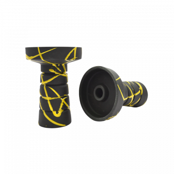 Глиняная чаша Gusto Bowls Harmony Black Glaze Yellow (жёлтая поливка)