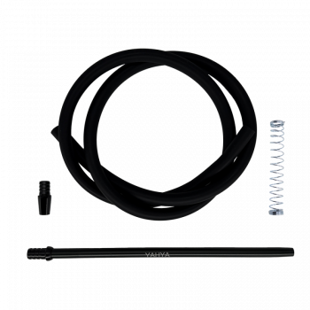 Мундштук для кальяна Yahya Soft Touch Black с силиконовым шлангом (Чёрный, v2)