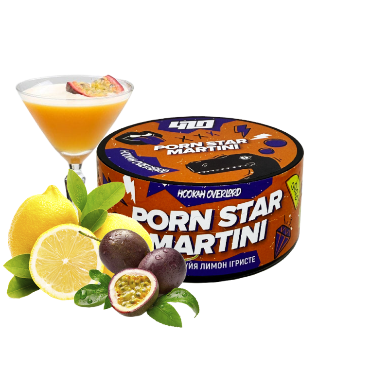 Табак 420 x Hookah Overlord Porn star martini (Маракуйя Лимон Игристое, 100 г)