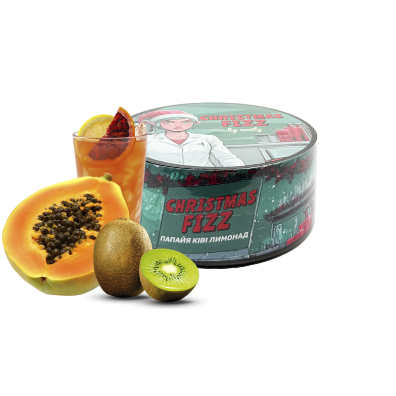 Табак Unity Christmas Fizz (Папайя Киви Лимонад, 100 г)