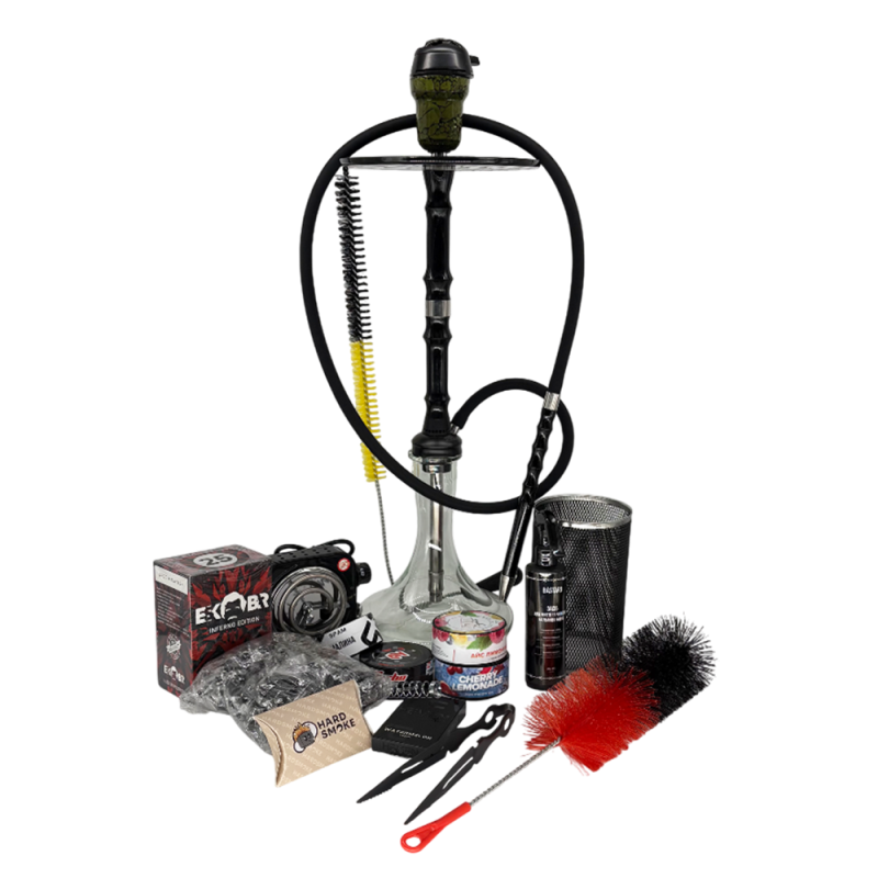 Набор 2x2 Hookah V.1.1 Black - кальян, аксессуары, табак