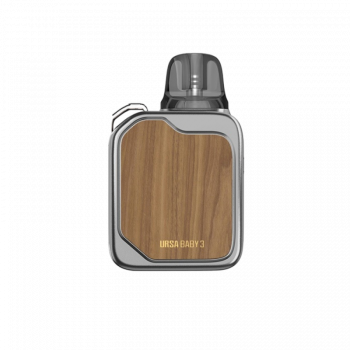 Lost Vape Ursa Baby 3 Pod 900 Ash Wood (Коричневый, с картриджем) Многоразовый POD