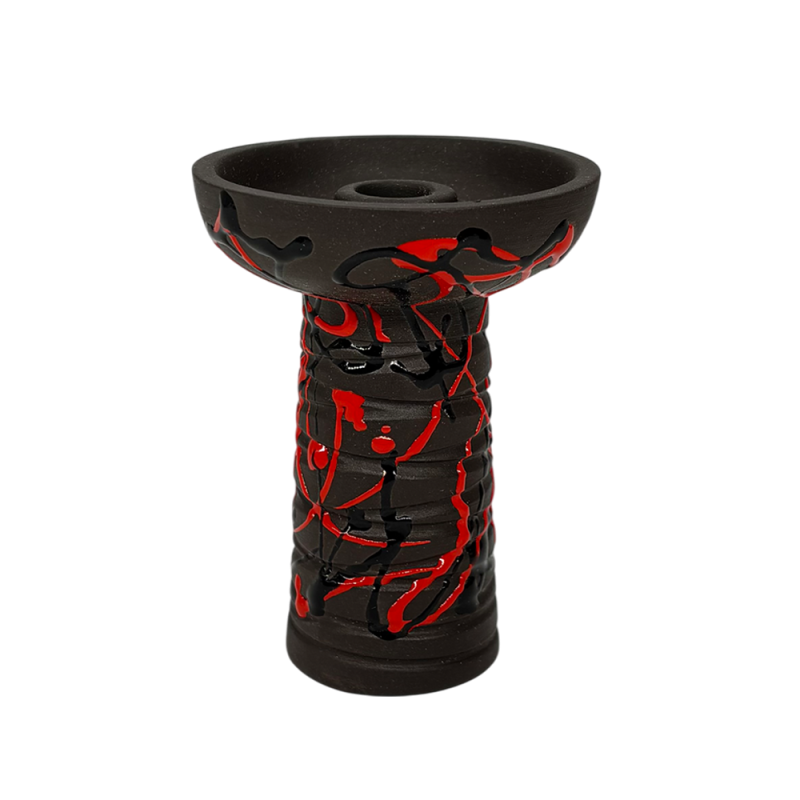 Глиняная чаша Gusto Bowls Classic Phunnel Black Glaze Red Black (чёрно-красная поливка)