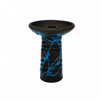 Глиняная чаша Gusto Bowls Alien Black Glaze Blue (синяя поливка)