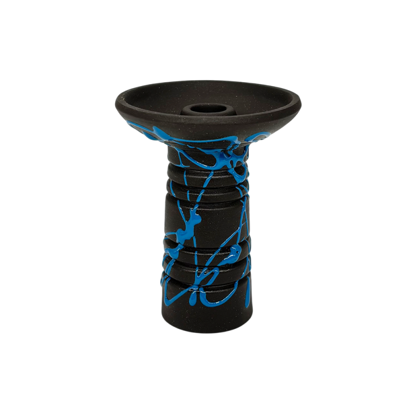 Глиняная чаша Gusto Bowls Alien Black Glaze Blue (синяя поливка)