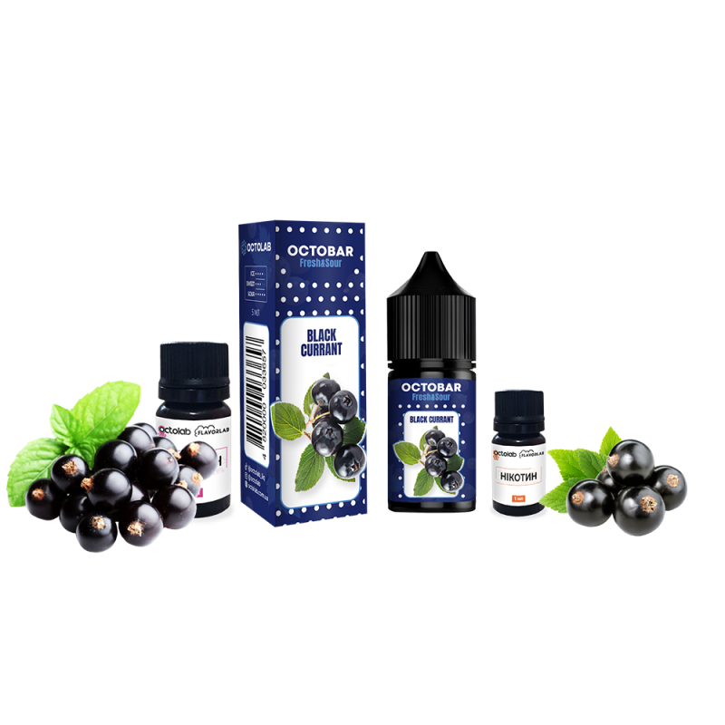 Набор для самозамеса Octobar Fresh & Sour Black Currant (Чёрная Смородина, 50 мг, 10 мл)