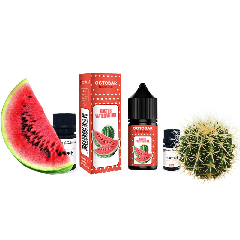 Набор для самозамеса Octobar Fresh & Sour Cactus Watermelon (Кактус Арбуз, 50 мг, 10 мл)