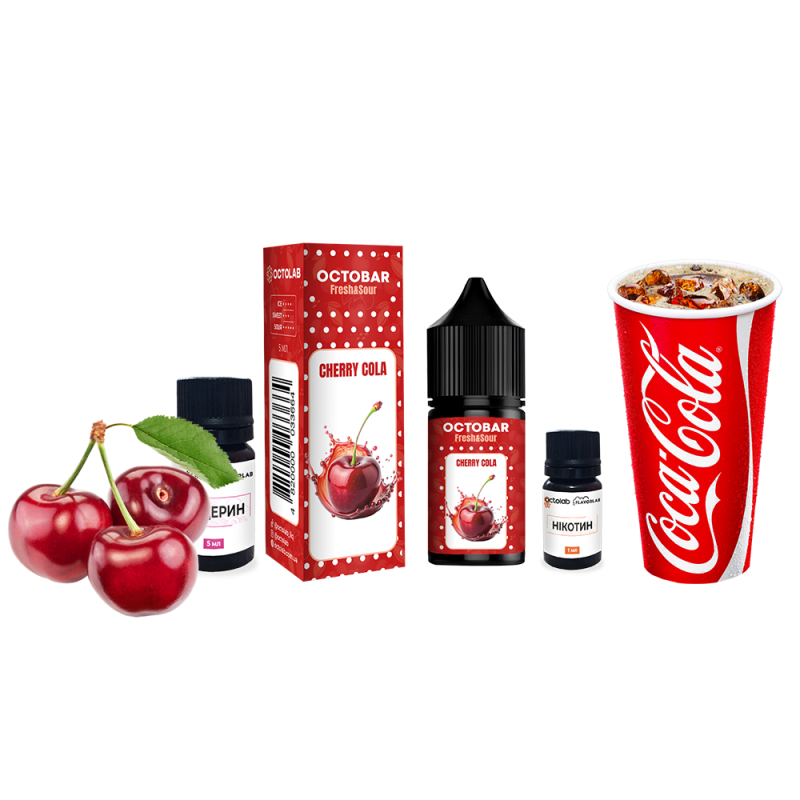 Набор для самозамеса Octobar Fresh & Sour Cherry Cola (Вишнёвая Кола, 50 мг, 10 мл)