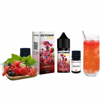 Набор для самозамеса Octobar Prime Berry Juice (Малина Красная Смородин, 50 мг, 30 мл)