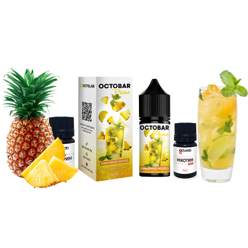 Набор для самозамеса Octobar Prime HARD Pineapple Mojito (Ананасовый Мохито, 65 мг, 30 мл)