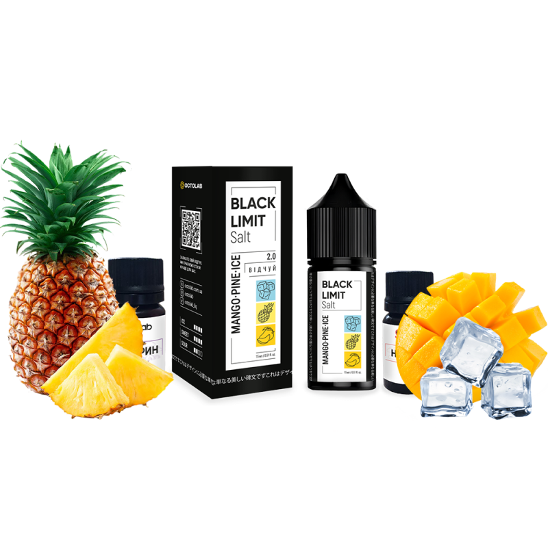 Набор для самозамеса Black Limit Salt HARD Mango Pine Ice (Манго Ананас Лёд, 65 мг, 30 мл)