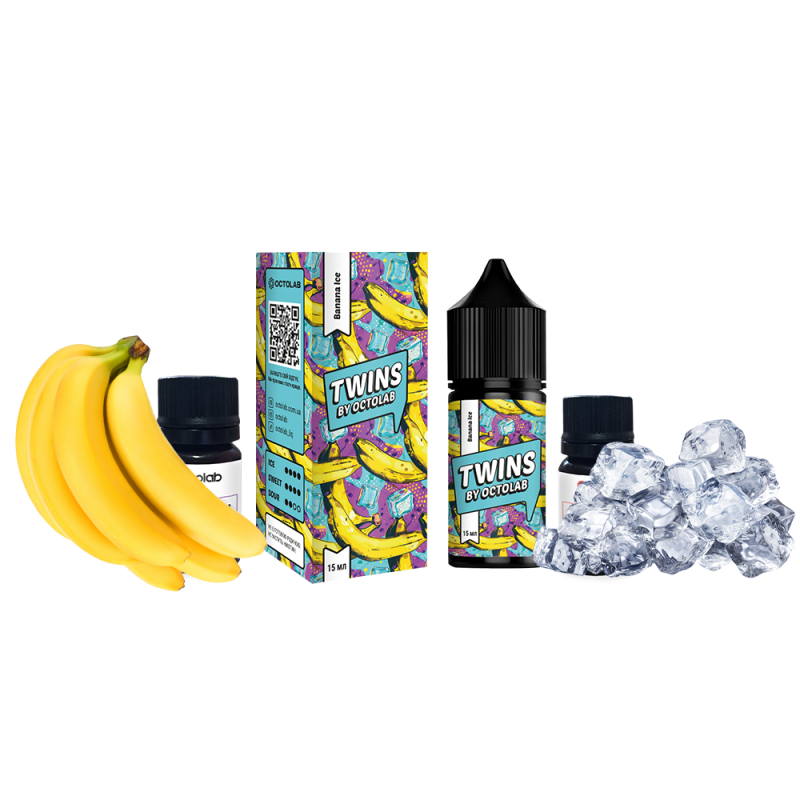 Набор для самозамеса Twins HARD Banana Ice (Банан Лёд, 65 мг, 30 мл)
