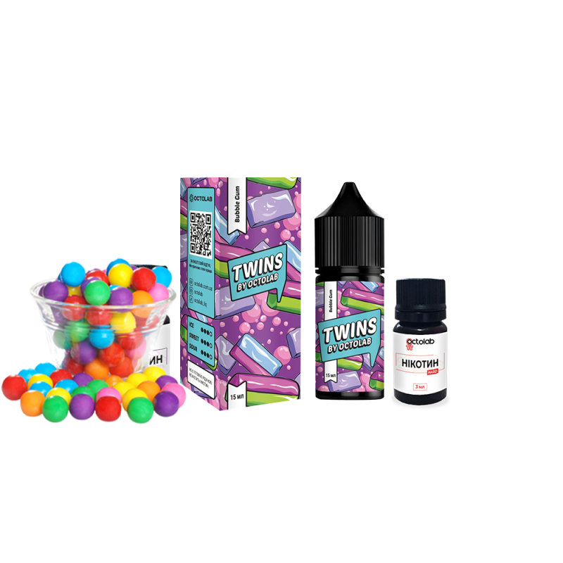 Набор для самозамеса Twins HARD Bubble Gum (Жвачка, 65 мг, 30 мл)